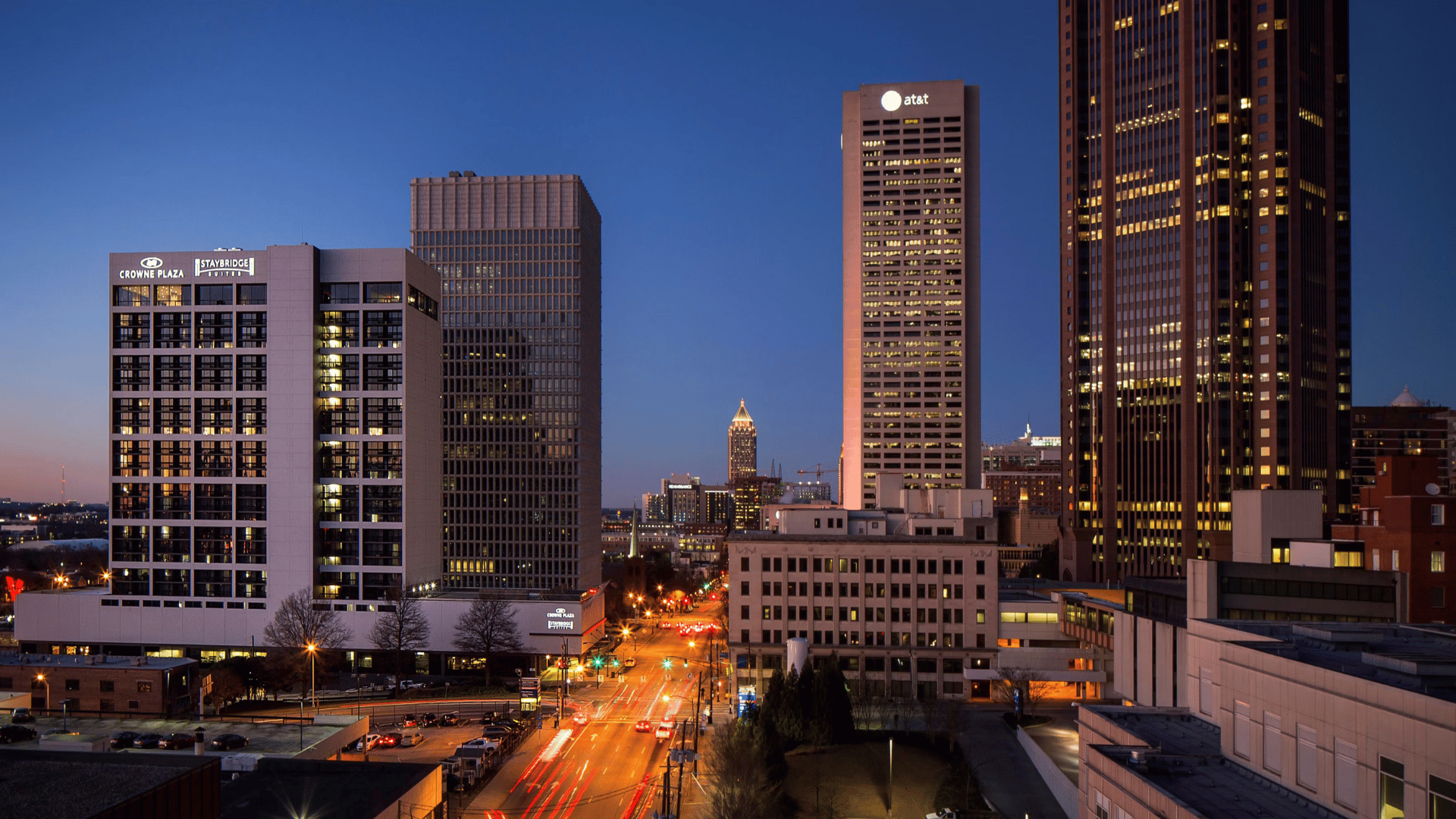 Crowne Plaza Atlanta Midtown Pool Night View